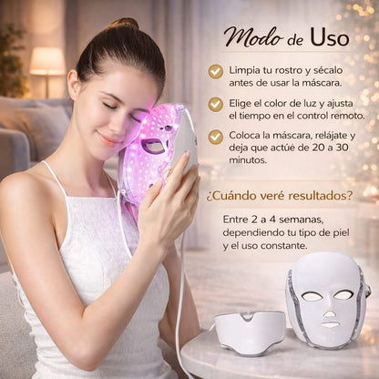 ™Spa Hause™ Máscara LED Facial-Cuello 7 colores