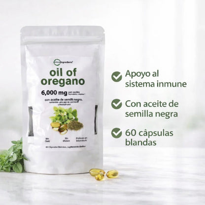 ™Immune System™ Aceite De Orégano En Cápsulas